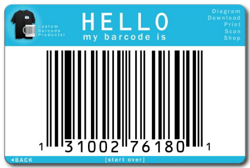 bar code. hello, my arcode is